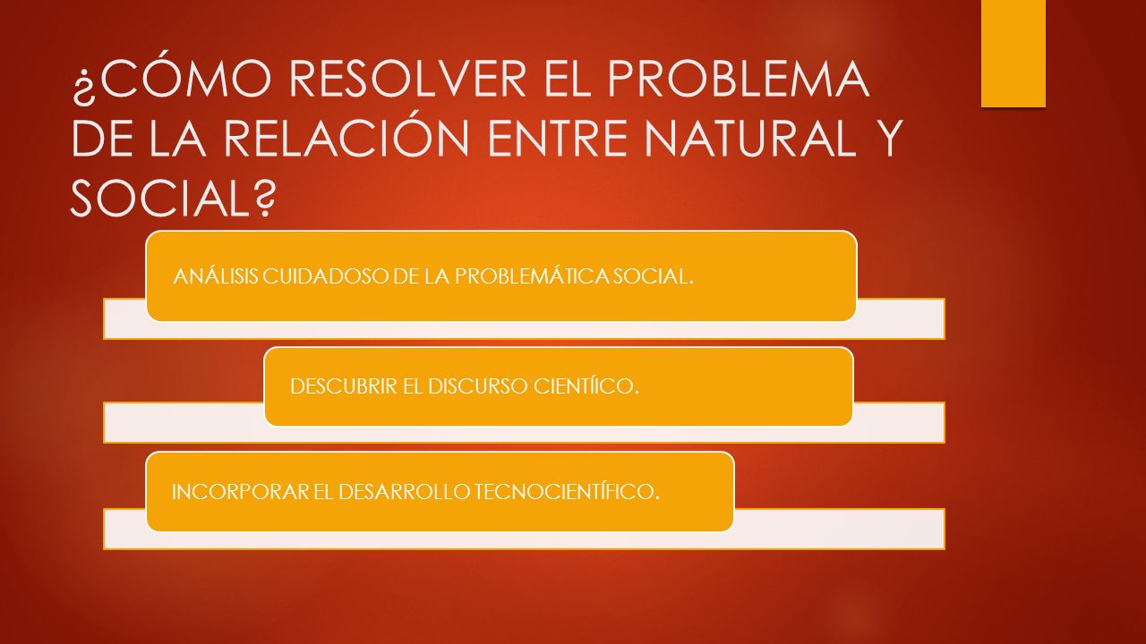 ¿CÓMO RESOLVER EL PROBLEMA DE LA RELACIÓN ENTRE NATURAL Y SOCIAL