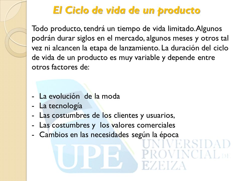 El Ciclo de vida de un producto