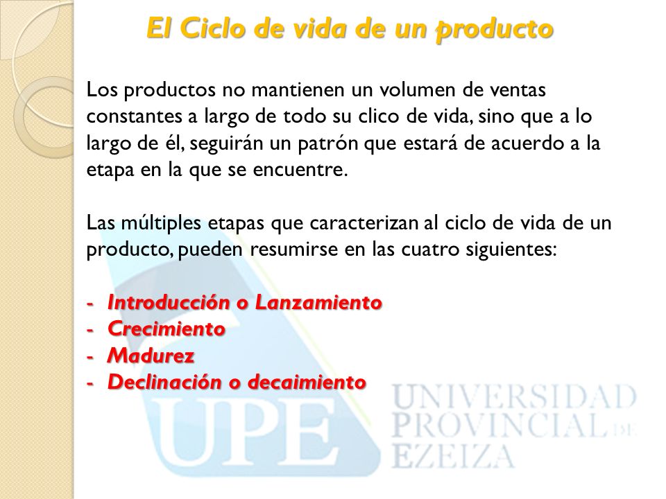 El Ciclo de vida de un producto