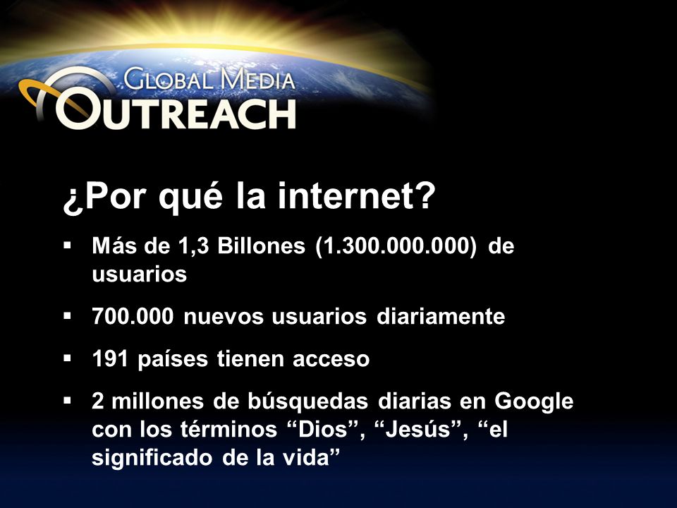 ¿Por qué la internet Más de 1,3 Billones ( ) de usuarios
