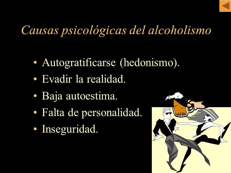 Causas psicológicas del alcoholismo