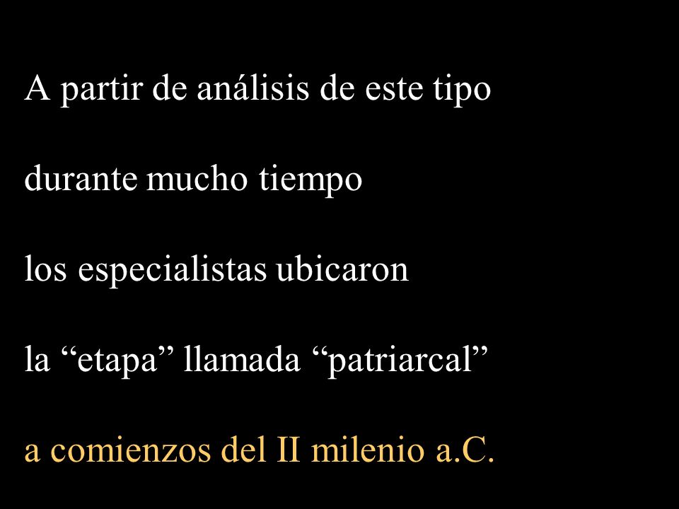 A partir de análisis de este tipo