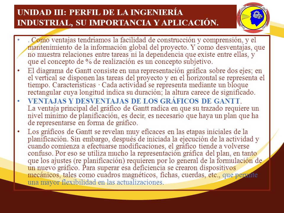 UNIDAD III: PERFIL DE LA INGENIERÍA INDUSTRIAL, SU IMPORTANCIA Y APLICACIÓN.