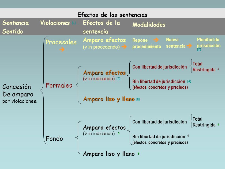 Efectos de las sentencias