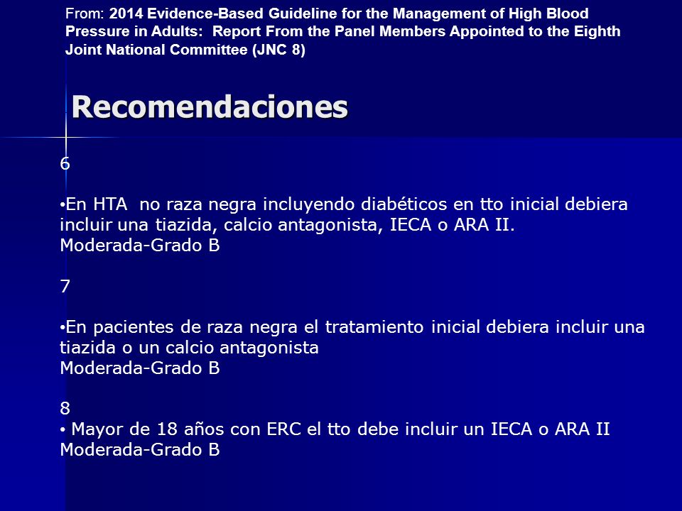 From: 2014 Evidence-Based Guideline for the Management of High Blood Pressure in Adults: Report From the Panel Members Appointed to the Eighth Joint National Committee (JNC 8)