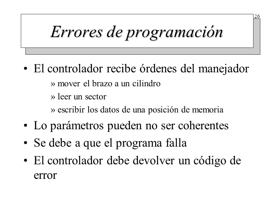 Errores transitorios Los datos no son correctos