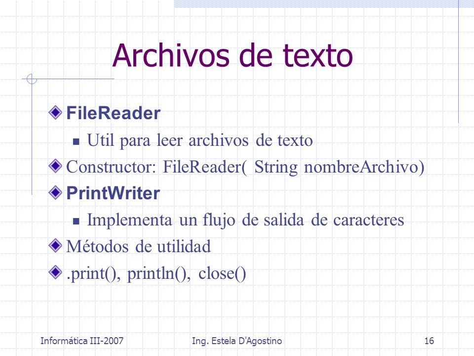 Archivos de texto FileReader Util para leer archivos de texto