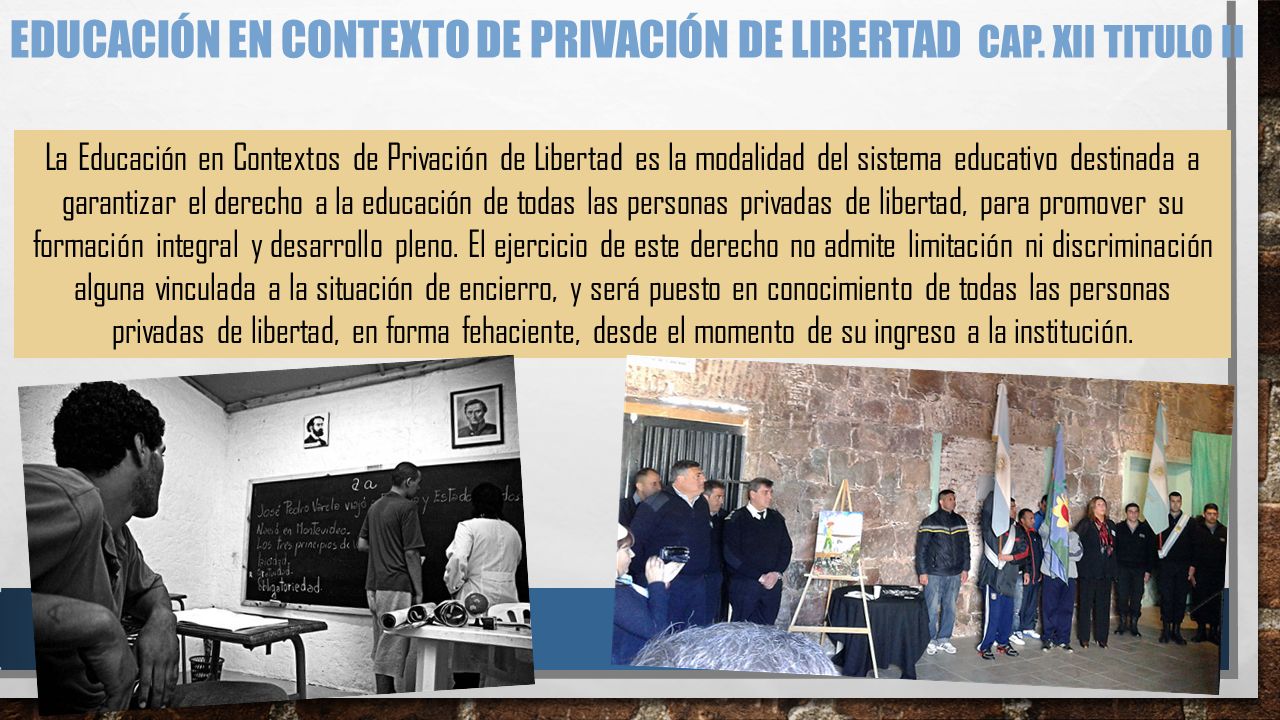 EDUCACIÓN en contexto de privación de libertad cap. xii titulo ii