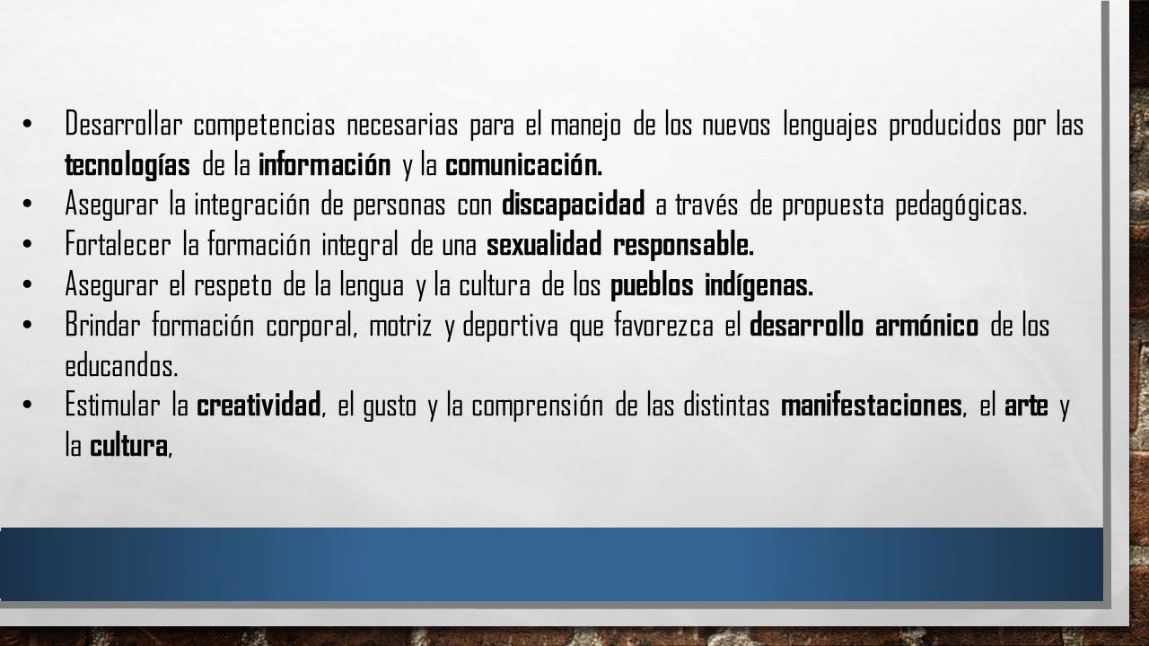 Desarrollar competencias necesarias para el manejo de los nuevos lenguajes producidos por las tecnologías de la información y la comunicación.