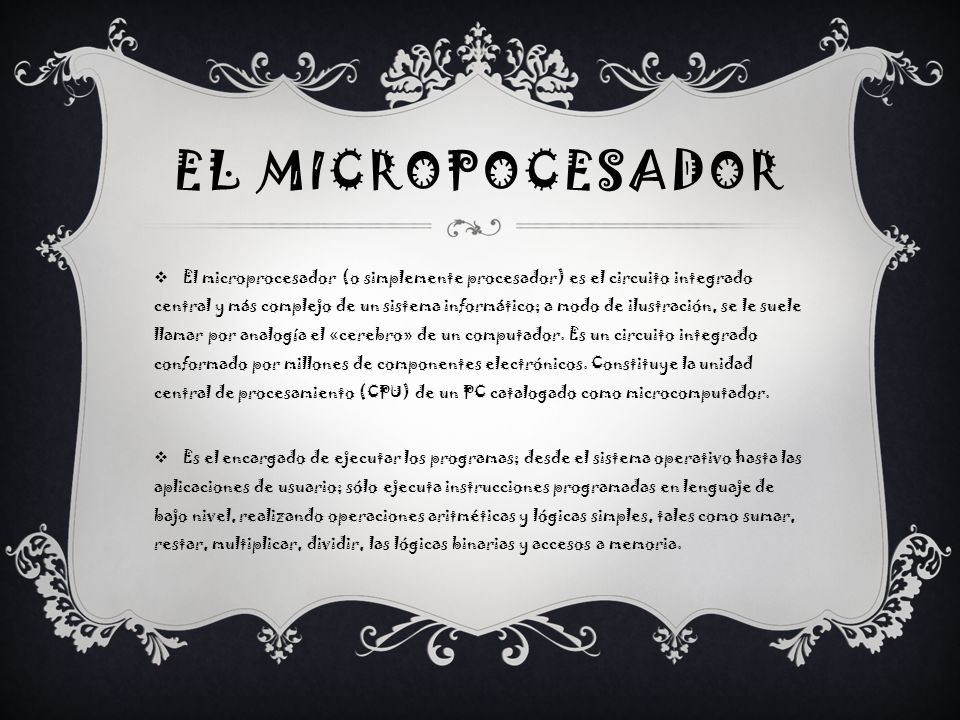 EL MICROPOCESADOR