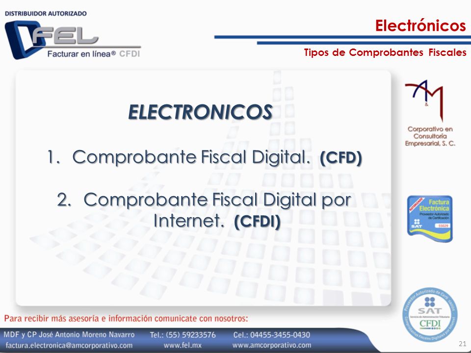 ELECTRONICOS Comprobante Fiscal Digital. (CFD)