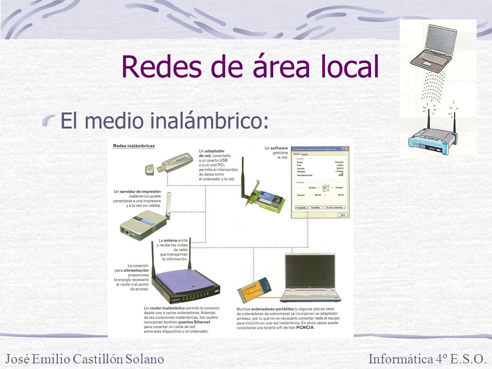 Redes de área local El medio inalámbrico: José Emilio Castillón Solano