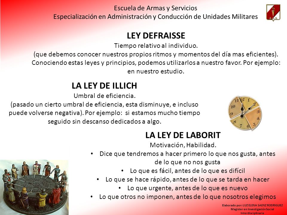 LEY DEFRAISSE LA LEY DE ILLICH LA LEY DE LABORIT