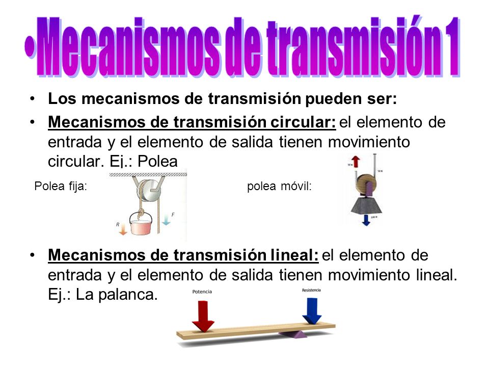 Mecanismos de transmisión 1