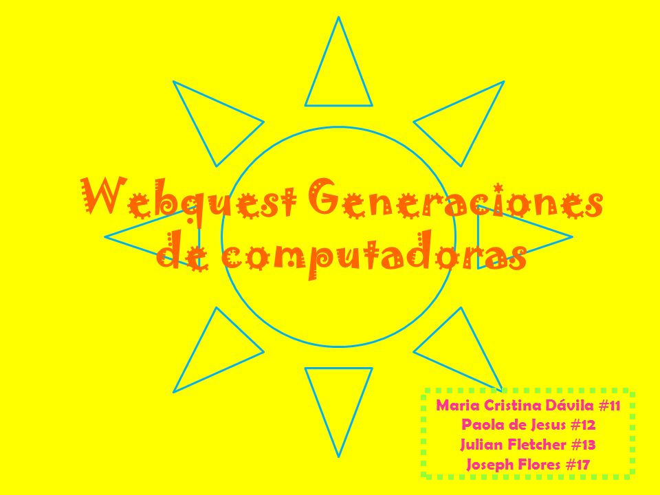Webquest Generaciones de computadoras