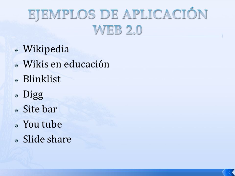 EJEMPLOS DE APLICACIÓN WEB 2.0