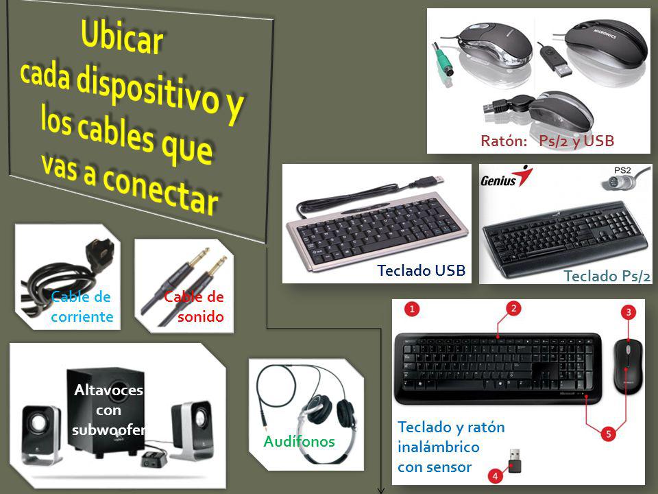 cada dispositivo y los cables que Altavoces con subwoofer
