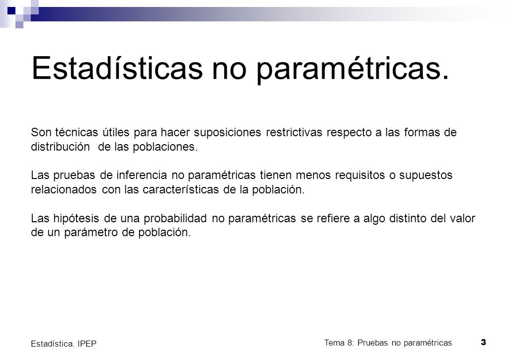 Estadísticas no paramétricas