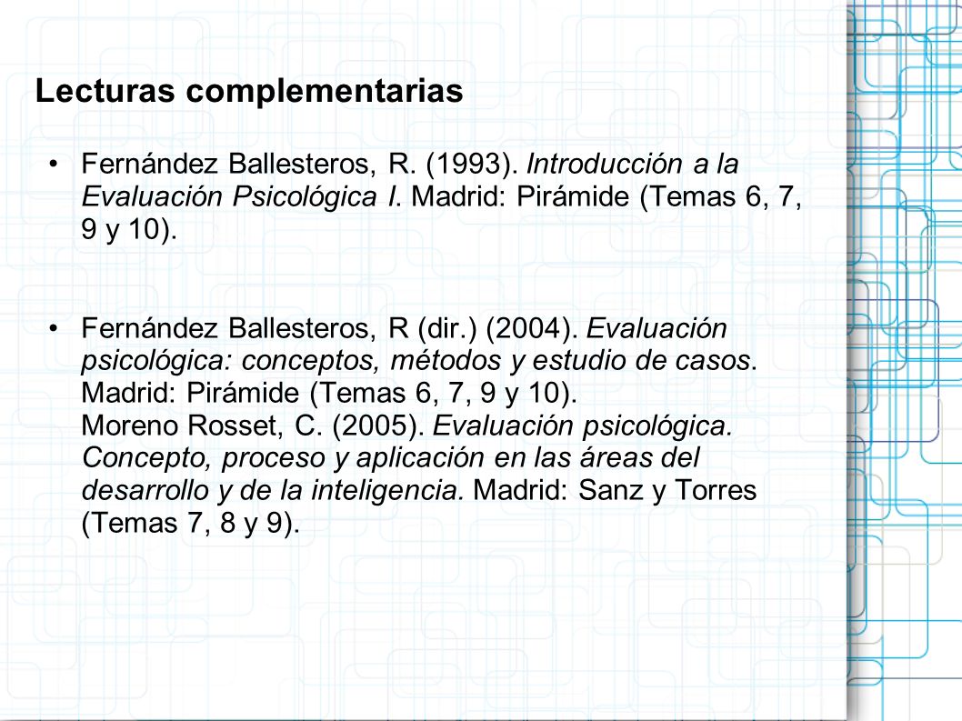 Lecturas complementarias