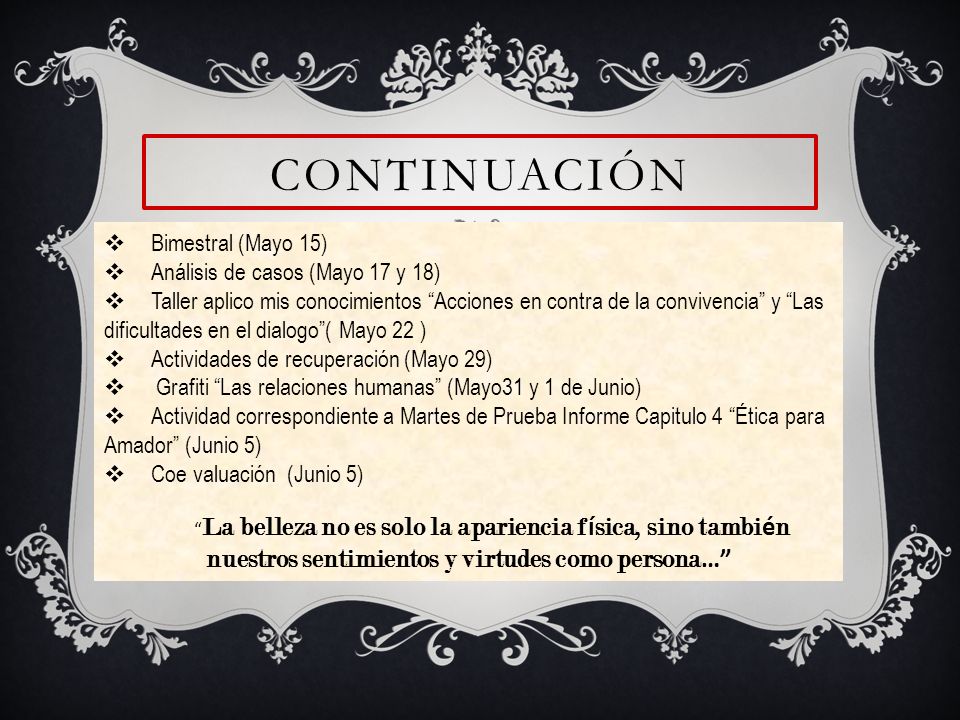 continuación Bimestral (Mayo 15) Análisis de casos (Mayo 17 y 18)