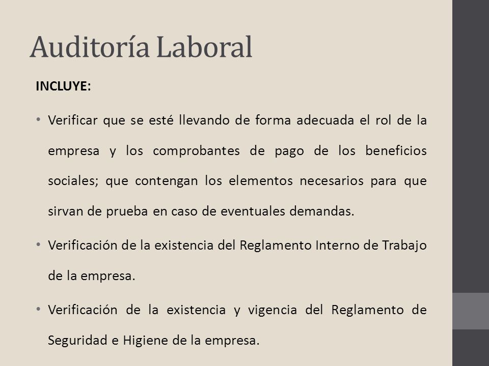 Auditoría Laboral INCLUYE: