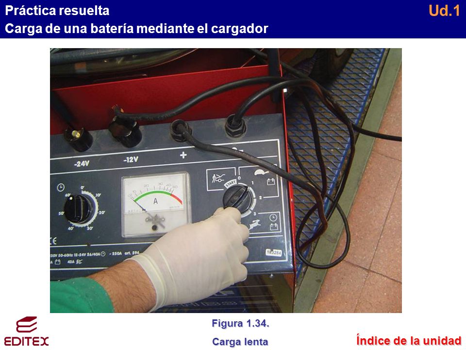 Ud.1 Práctica resuelta Carga de una batería mediante el cargador