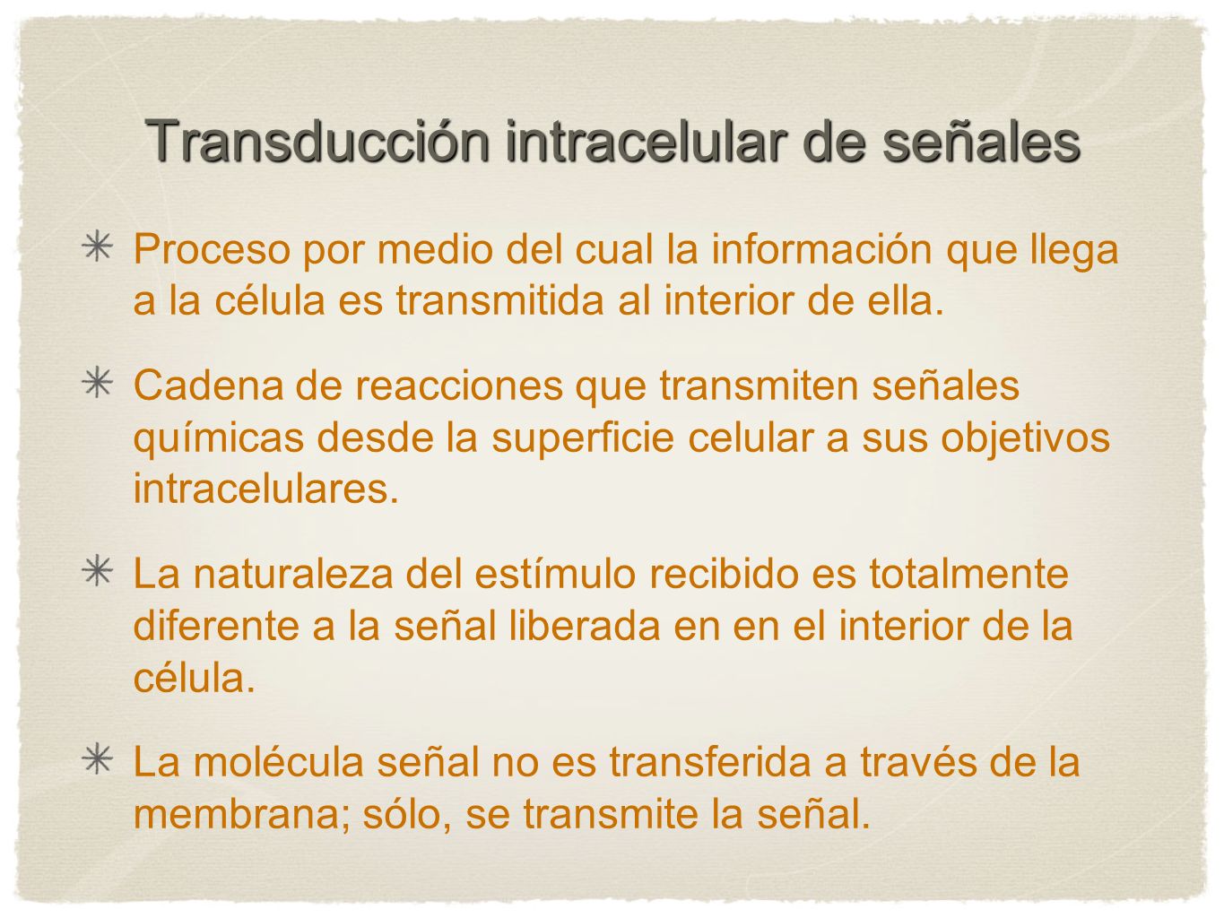 Transducción intracelular de señales