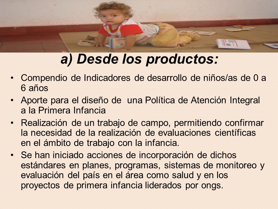 a) Desde los productos: