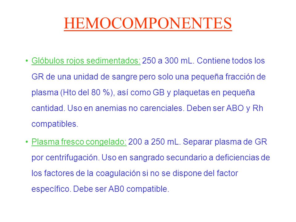 HEMOCOMPONENTES