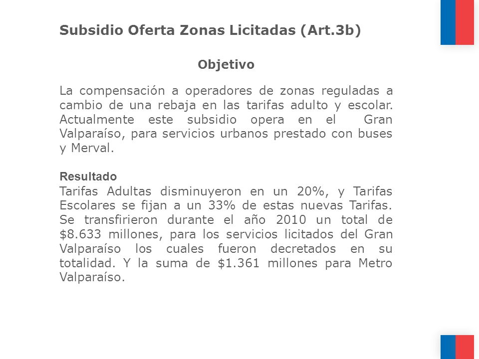 Subsidio Oferta Zonas Licitadas (Art.3b)