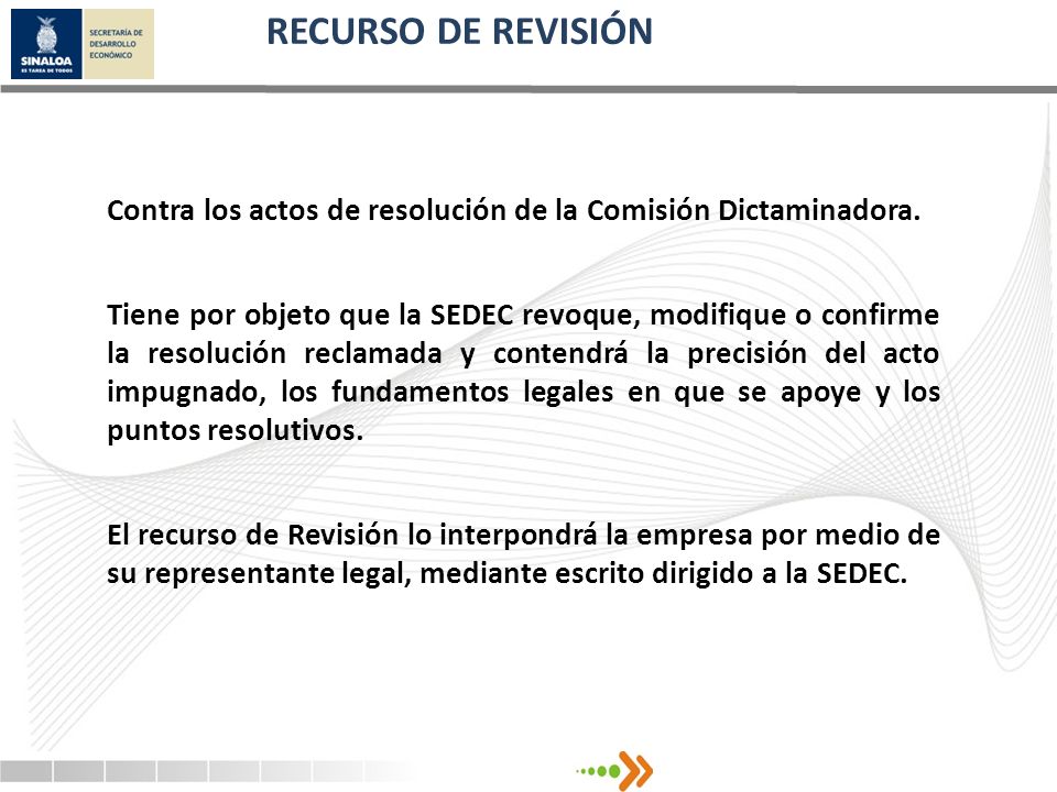 RECURSO DE REVISIÓN Contra los actos de resolución de la Comisión Dictaminadora.