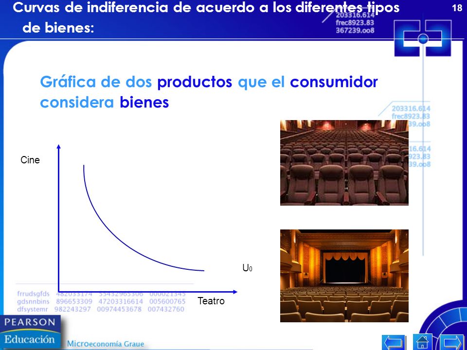 Curvas de indiferencia de acuerdo a los diferentes tipos de bienes: