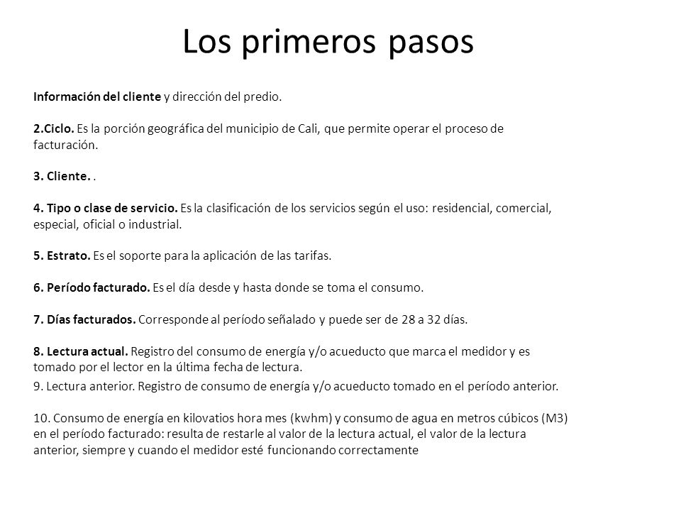 Los primeros pasos