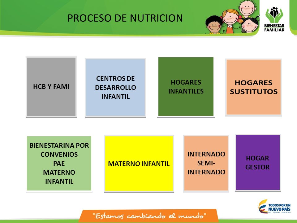 PROCESO DE NUTRICION HCB Y FAMI CENTROS DE DESARROLLO INFANTIL