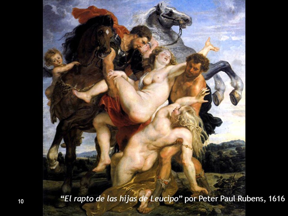 El rapto de las hijas de Leucipo por Peter Paul Rubens, 1616