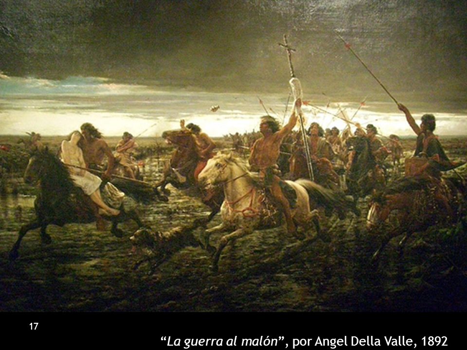La guerra al malón , por Angel Della Valle, 1892