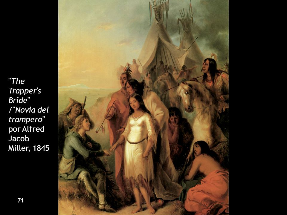 The Trapper s Bride / Novia del trampero por Alfred Jacob Miller, 1845