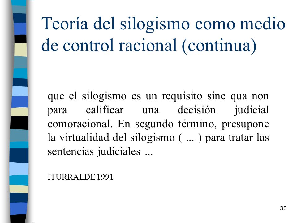 Teoría del silogismo como medio de control racional (continua)