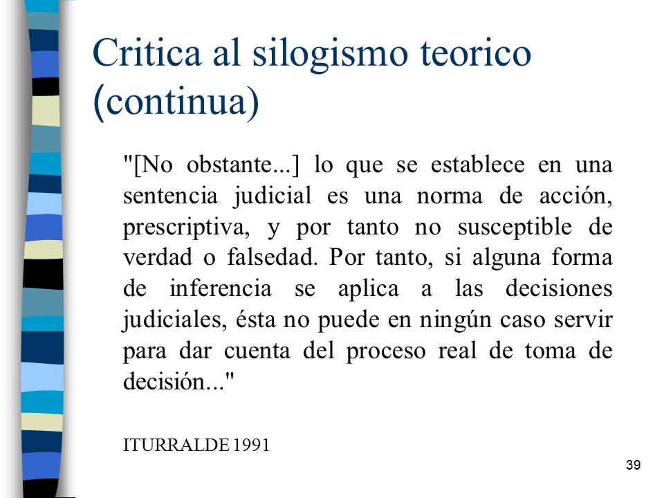 Critica al silogismo teorico (continua)