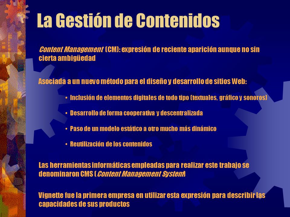 La Gestión de Contenidos
