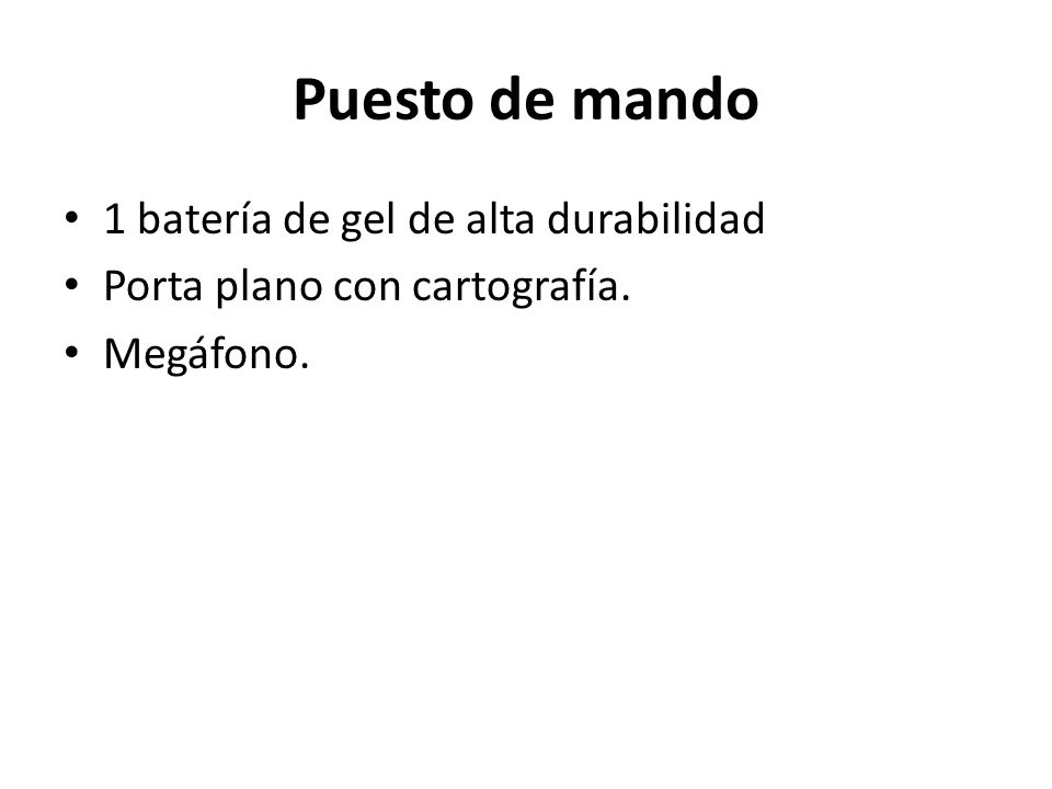 Puesto de mando 1 batería de gel de alta durabilidad