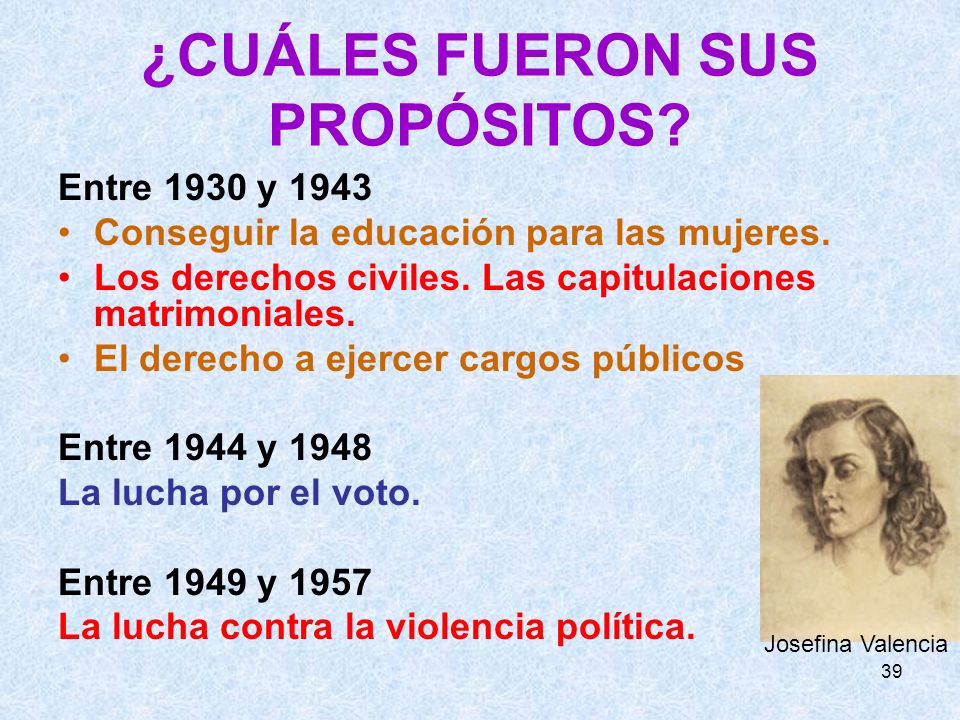 ¿CUÁLES FUERON SUS PROPÓSITOS