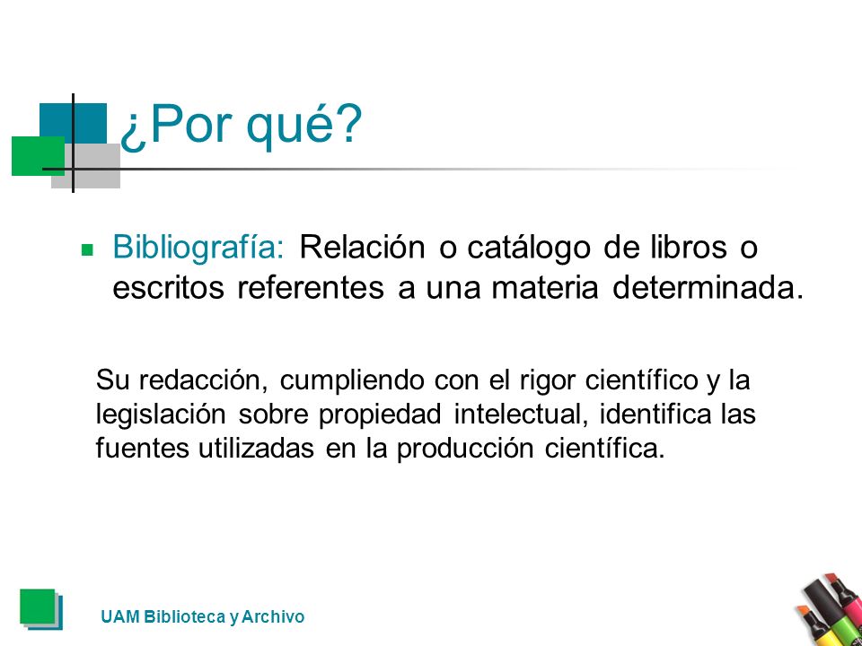¿Por qué Bibliografía: Relación o catálogo de libros o escritos referentes a una materia determinada.