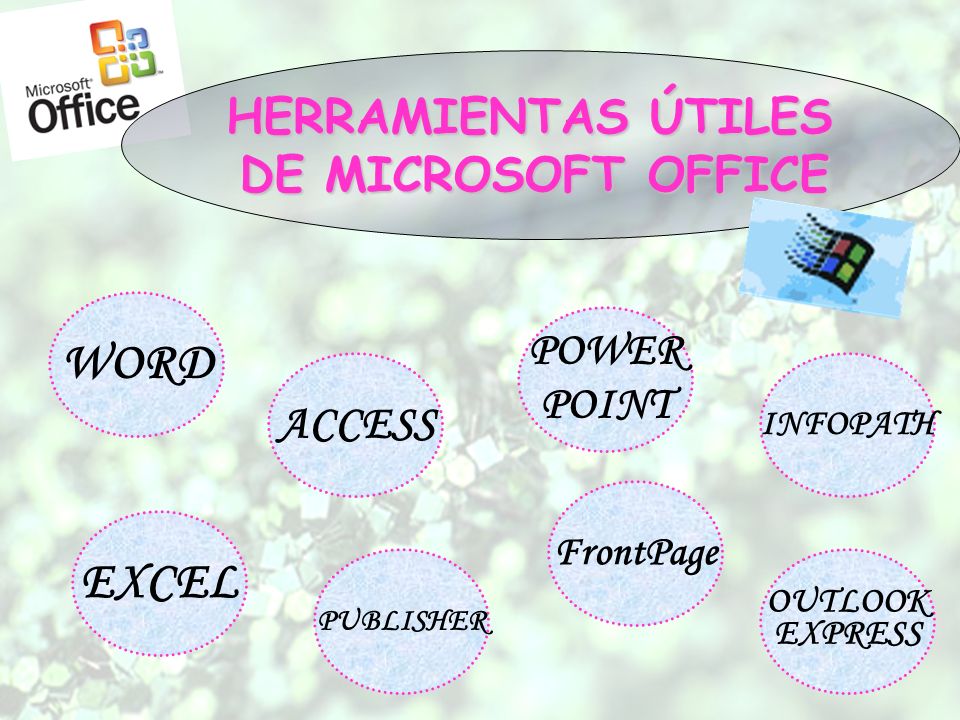 WORD EXCEL HERRAMIENTAS ÚTILES DE MICROSOFT OFFICE ACCESS POWER POINT