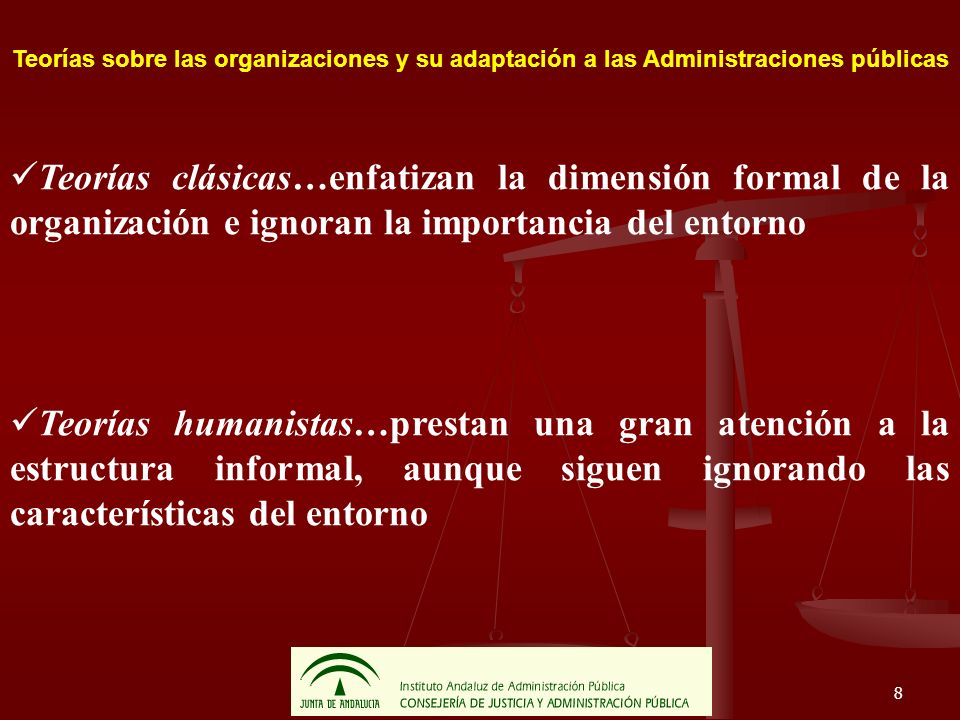 Teorías sobre las organizaciones y su adaptación a las Administraciones públicas