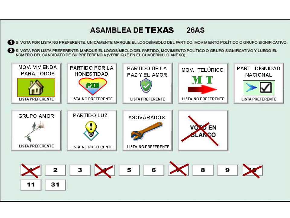 LISTA NO PREFERENTE LISTA NO PREFERENTE LISTA NO PREFERENTE LISTA NO PREFERENTE