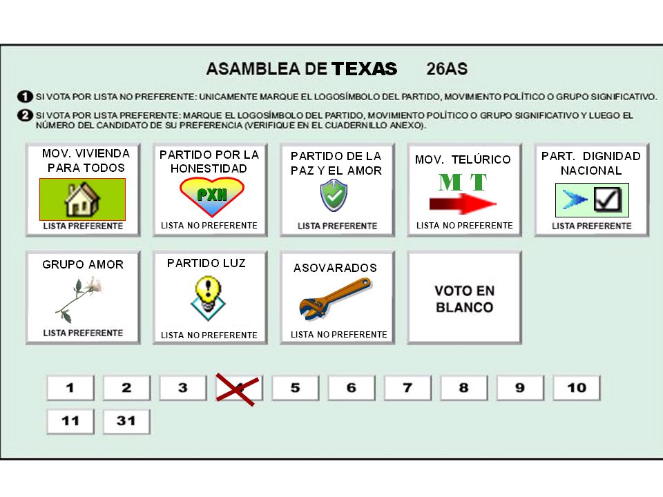 LISTA NO PREFERENTE LISTA NO PREFERENTE LISTA NO PREFERENTE LISTA NO PREFERENTE