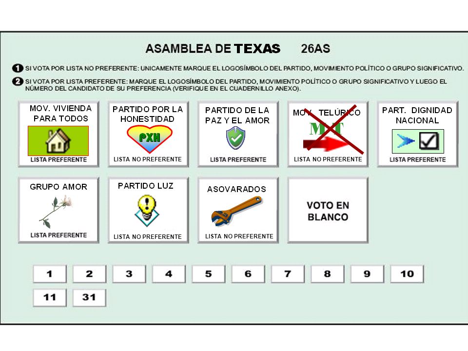 LISTA NO PREFERENTE LISTA NO PREFERENTE LISTA NO PREFERENTE LISTA NO PREFERENTE