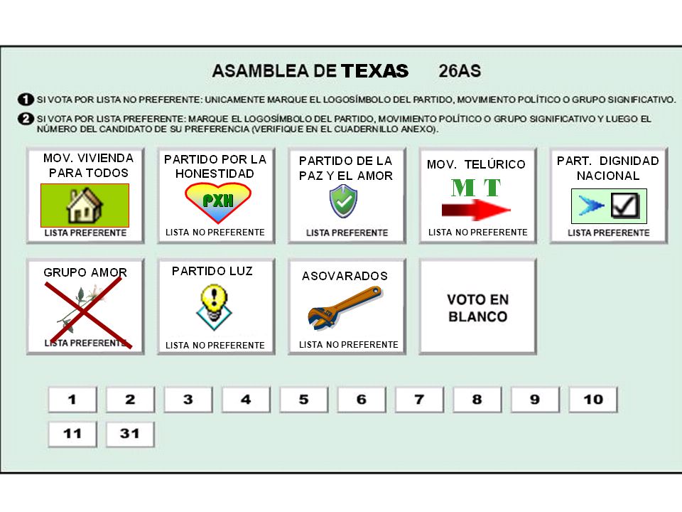 LISTA NO PREFERENTE LISTA NO PREFERENTE LISTA NO PREFERENTE LISTA NO PREFERENTE