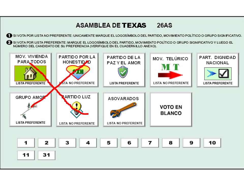 LISTA NO PREFERENTE LISTA NO PREFERENTE LISTA NO PREFERENTE LISTA NO PREFERENTE